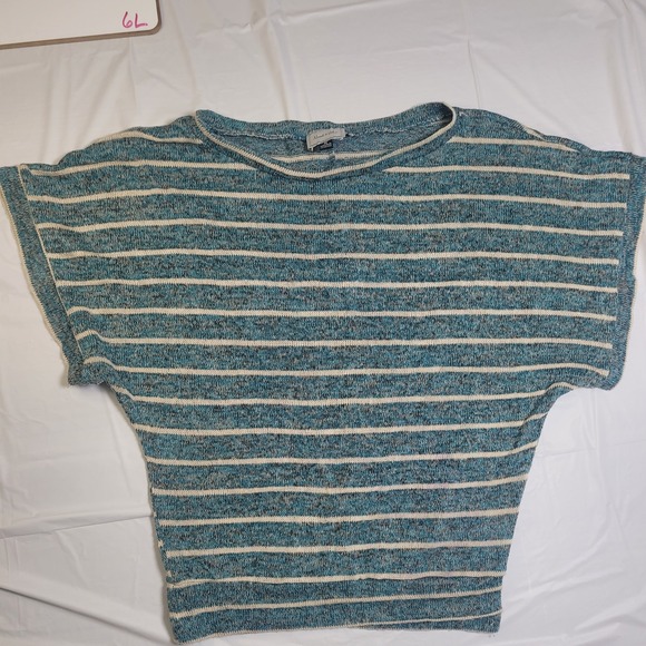 About A Girl Tops - Womens "About a girl" Juniors pullover blouse.  Blue/White stripes.  Size Medium